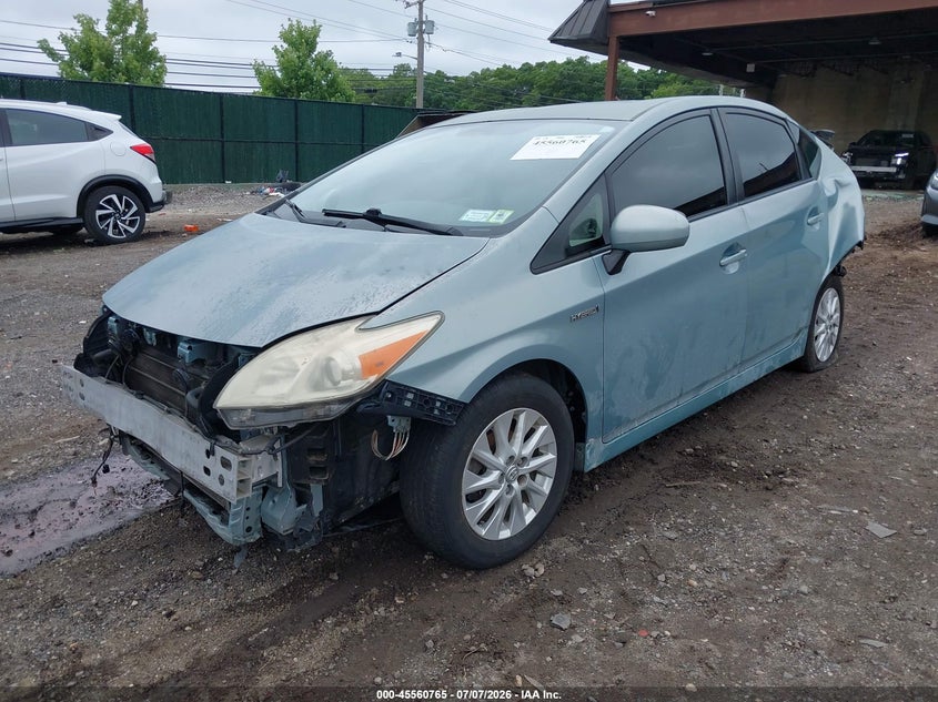 2014 Toyota Prius VIN JTDKN3DU4E1775282 IAAI salvage auction — FRONT & REAR, Mv-907A (New York), sold $375 on 2026-07-28 (photo 2)