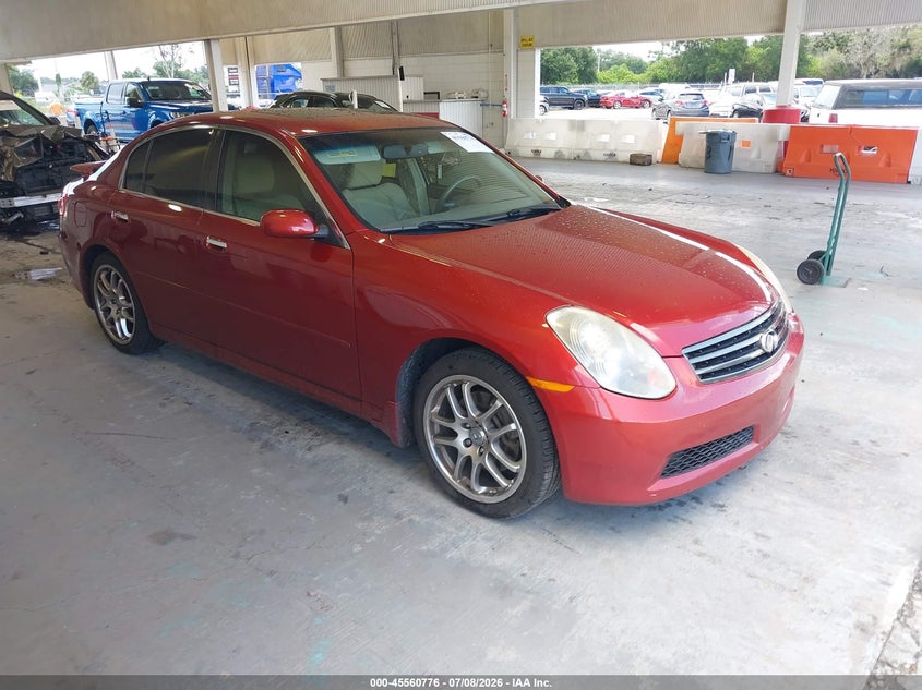 2006 Infiniti G35 VIN JNKCV51E26M508007 IAAI salvage auction — SIDE, Rebuildable (Florida), sold $750 on 2026-08-02 (photo 1)