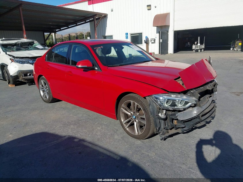 2016 BMW 3er VIN WBA8E9C56GK643741 IAAI salvage auction — FRONT END, Salvage (California), sold $2,700 on 2026-08-13 (photo 1)