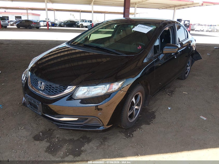2015 Honda Civic VIN 2HGFB2F78FH543722 IAAI salvage auction — LEFT REAR, Salvage Title, sold $3,050 on 2026-08-02 (photo 2)