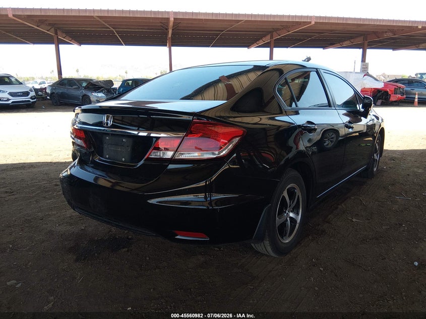 2015 Honda Civic VIN 2HGFB2F78FH543722 IAAI salvage auction — LEFT REAR, Salvage Title, sold $3,050 on 2026-08-02 (photo 4)