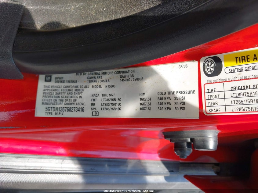 2006 Hummer H3 VIN 5GTDN136768273416 IAAI salvage auction — LEFT SIDE, Nrc Lienholder Repossession Paperwork (South Carolina), sold $650 on 2026-09-03 (photo 9)