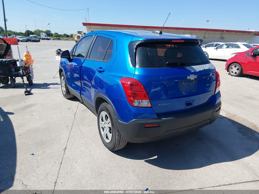 2016 Chevrolet Trax VIN KL7CJKSBXGB672695 IAAI salvage auction — NORMAL WEAR, Original (Texas), sold $925 on 2026-07-29 (photo 3)