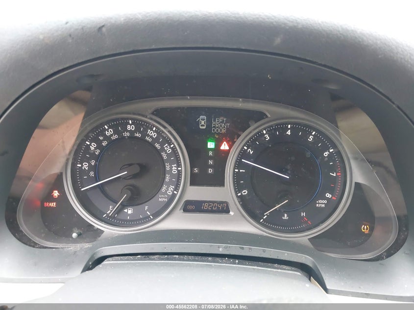 2008 Lexus Is 250 VIN JTHCK262X85016960 IAAI salvage auction — NORMAL WEAR, Clear (Washington), sold $325 on 2026-07-22 (photo 7)