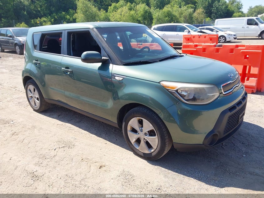 2014 Kia Soul VIN KNDJN2A24E7004343 IAAI salvage auction — NORMAL WEAR, Clear (Illinois), sold $975 on 2026-07-15 (photo 1)