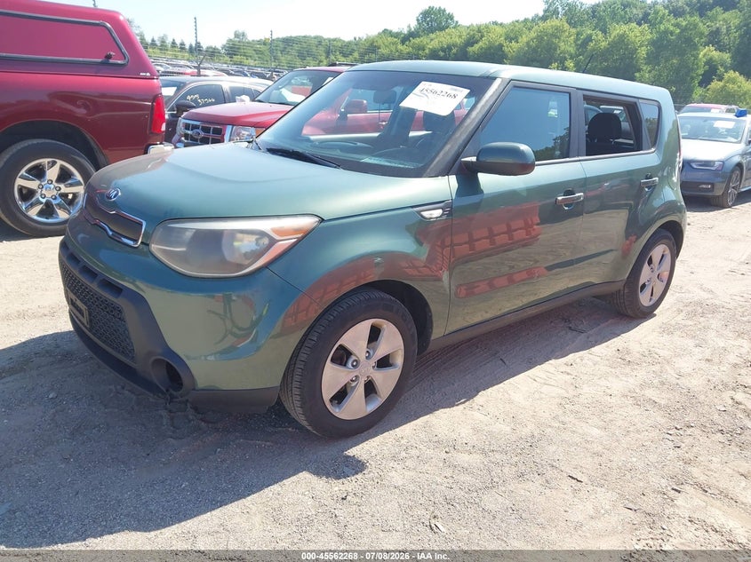 2014 Kia Soul VIN KNDJN2A24E7004343 IAAI salvage auction — NORMAL WEAR, Clear (Illinois), sold $975 on 2026-07-15 (photo 2)