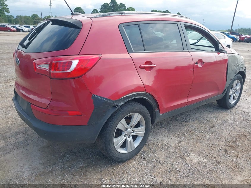 2013 Kia Sportage VIN KNDPB3A25D7352496 IAAI salvage auction — RIGHT SIDE, Original (Texas), sold $650 on 2026-07-19 (photo 4)