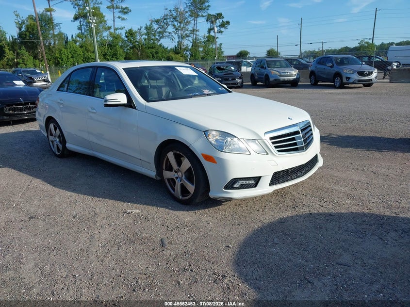 2011 Mercedes-benz E-klasse VIN WDDHF5GB0BA495664 IAAI salvage auction — LEFT FRONT, Rebuildable (Florida), sold $2,350 on 2026-07-28 (photo 1)