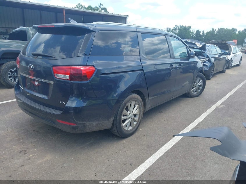 2016 Kia SEDONA VIN KNDMB5C14G6105662 IAAI salvage auction — NORMAL WEAR, Clear (Mississippi), sold $600 on 2026-07-30 (photo 4)