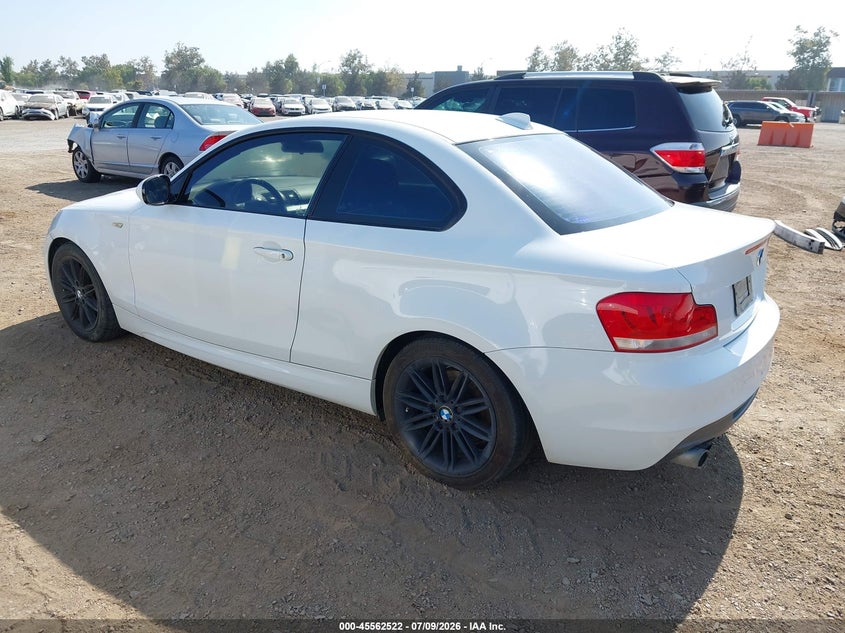 2012 BMW 1 series VIN WBAUP7C58CVM55213 IAAI salvage auction — NORMAL WEAR, Clear - Dealer Only (California), sold $3,600 on 2026-07-13 (photo 3)