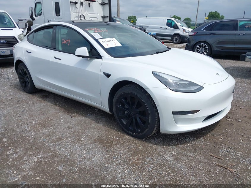 2021 Tesla Model 3 VIN 5YJ3E1EB8MF015383 IAAI salvage auction — ELECTRICAL, Clear (Montana), sold $525 on 2026-07-22 (photo 1)