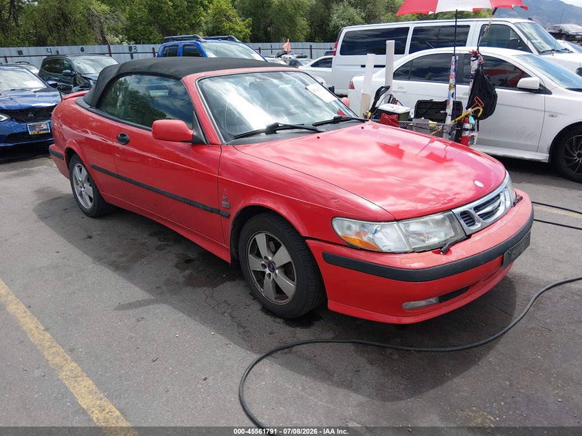 2002 Saab 9-3 VIN YS3DF75KX27013229 IAAI salvage auction — SIDE, Salvage (Utah), sold $275 on 2026-07-30 (photo 1)
