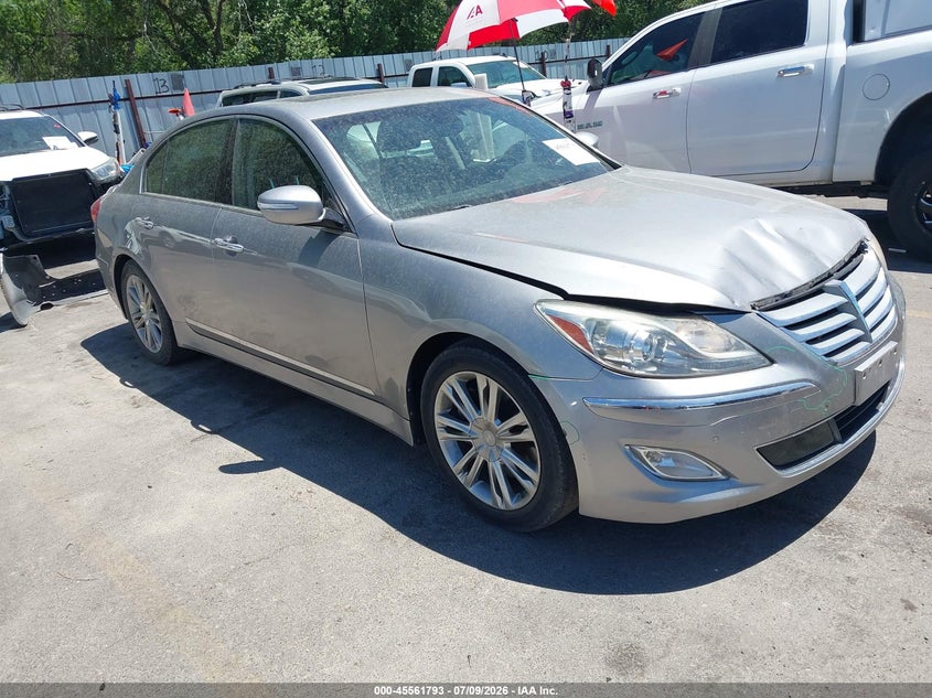 2012 Hyundai Genesis VIN KMHGC4DF6CU172893 IAAI salvage auction — FRONT END, Salvage (Utah), sold $700 on 2026-07-30 (photo 1)