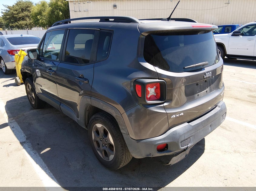 2017 Jeep Renegade VIN ZACCJBAB9HPG45970 IAAI salvage auction — NORMAL WEAR, Salvage Title - Dealer (California), sold $625 on 2026-07-28 (photo 3)