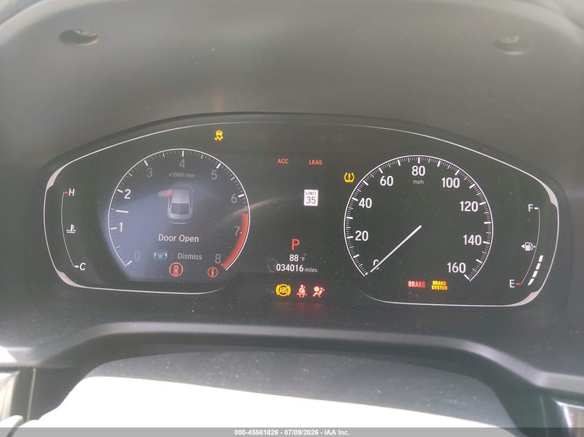 2020 Honda Accord VIN 1HGCV1F33LA076754 IAAI salvage auction — RIGHT FRONT, Salvage (California), sold $7,600 on 2026-07-29 (photo 7)
