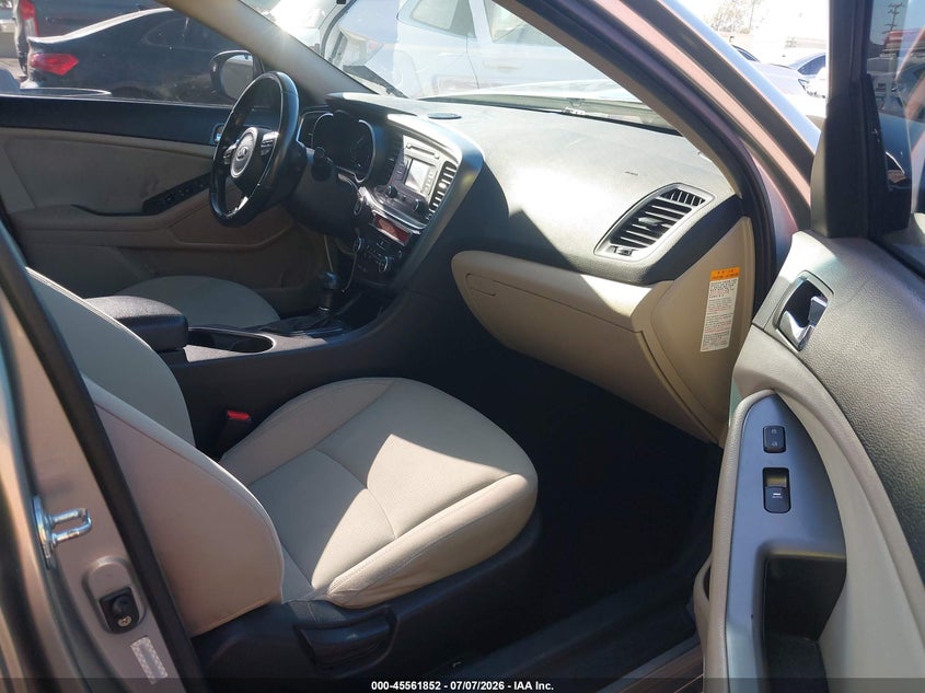 2014 Kia Optima VIN KNAGM4AD5E5065655 IAAI salvage auction — FRONT END, Salvage (California), sold $900 on 2026-07-22 (photo 5)