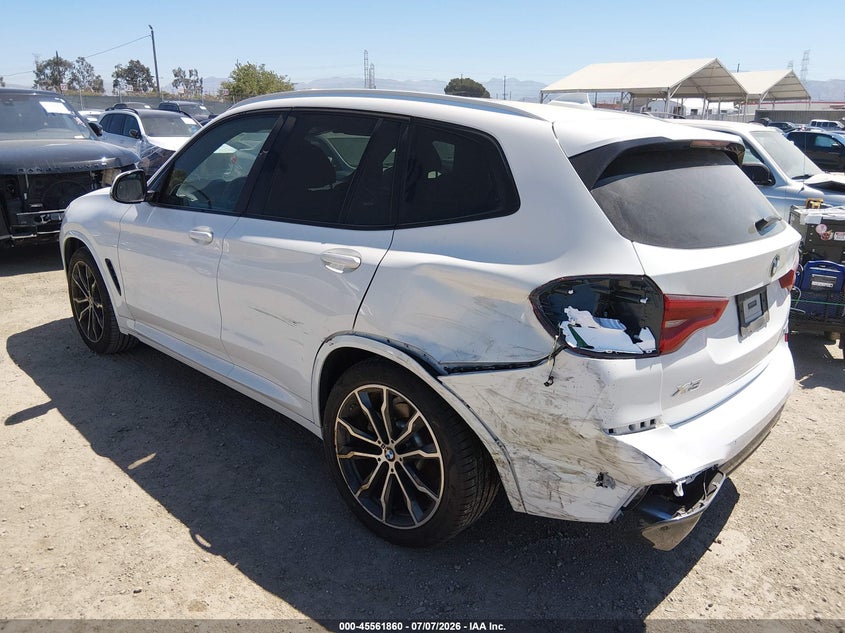2019 BMW X3 VIN 5UXTR7C51KLF31083 IAAI salvage auction — REAR END, Salvage (California), sold $2,050 on 2026-07-29 (photo 3)