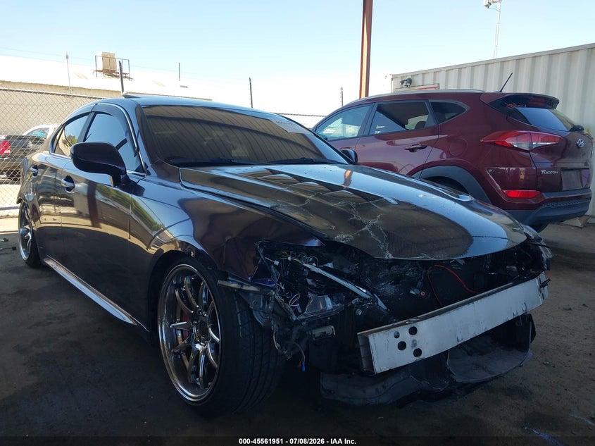 2006 Lexus Is 350 VIN JTHBE262465009745 IAAI salvage auction — FRONT & REAR, Salvage (California), sold $525 on 2026-07-28 (photo 1)
