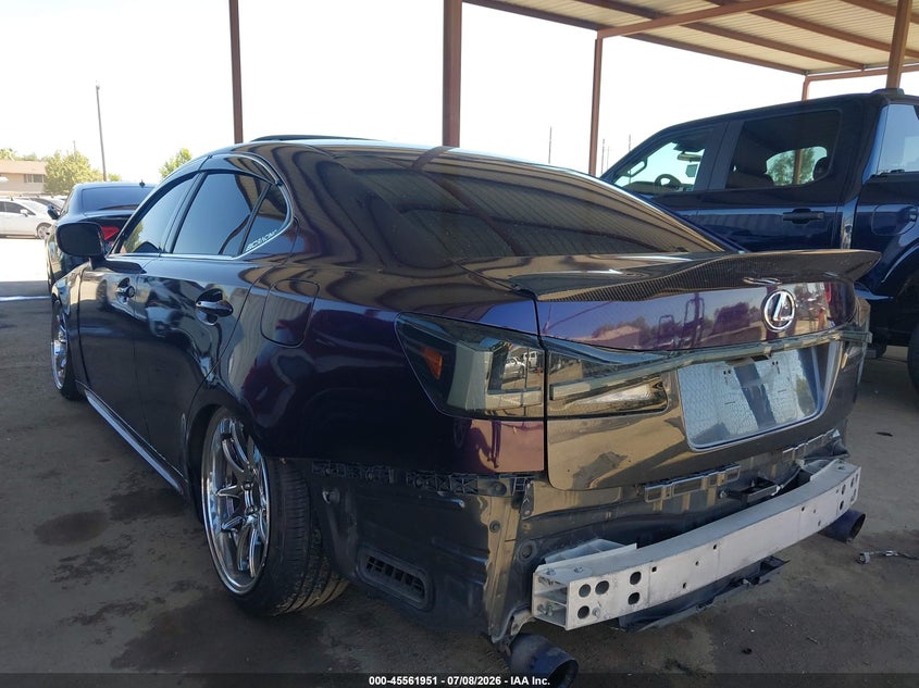 2006 Lexus Is 350 VIN JTHBE262465009745 IAAI salvage auction — FRONT & REAR, Salvage (California), sold $525 on 2026-07-28 (photo 3)
