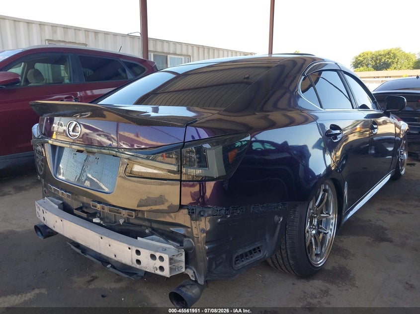 2006 Lexus Is 350 VIN JTHBE262465009745 IAAI salvage auction — FRONT & REAR, Salvage (California), sold $525 on 2026-07-28 (photo 4)
