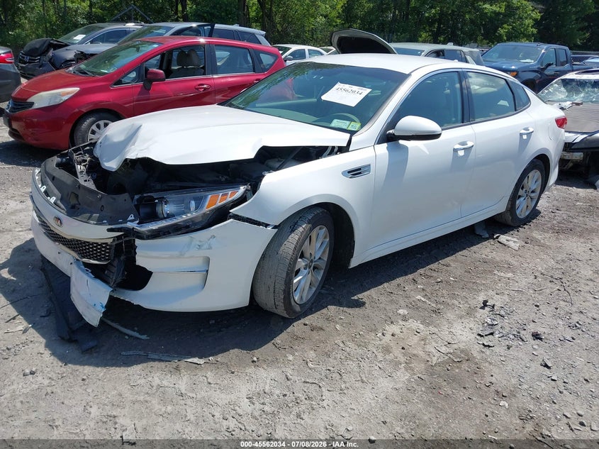 2018 Kia Optima VIN 5XXGU4L30JG241864 IAAI salvage auction — FRONT END, Mv-907A (New York), sold $125 on 2026-07-21 (photo 2)
