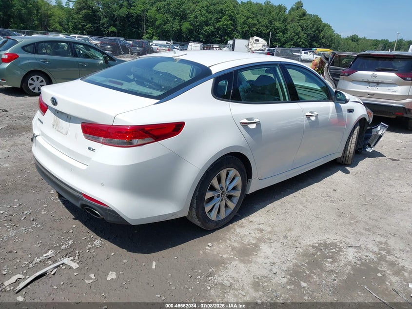 2018 Kia Optima VIN 5XXGU4L30JG241864 IAAI salvage auction — FRONT END, Mv-907A (New York), sold $125 on 2026-07-21 (photo 4)