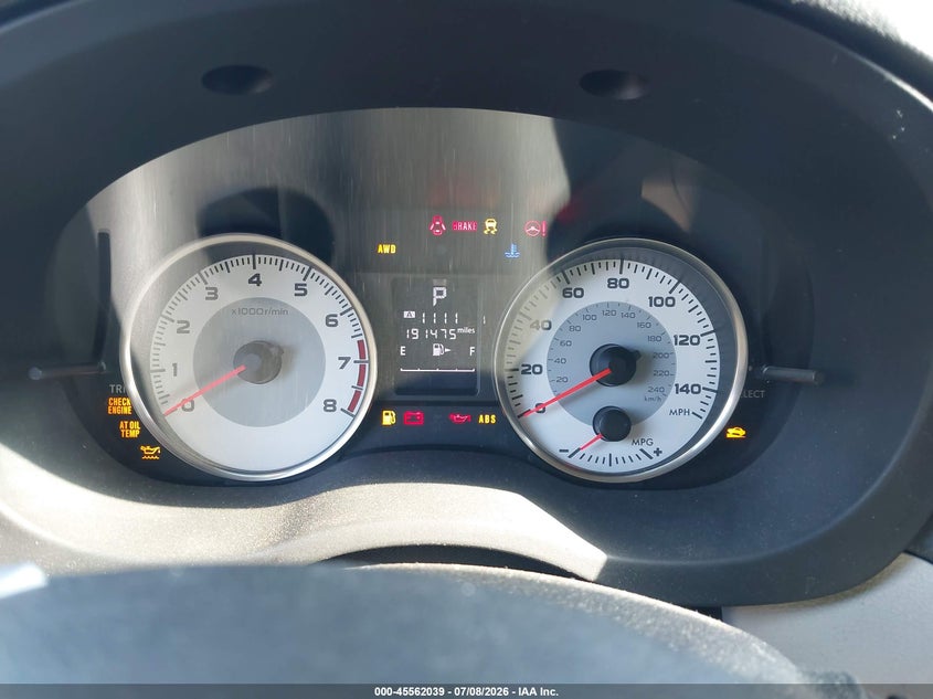 2014 Subaru Impreza VIN JF1GPAR6XEH273338 IAAI salvage auction — NORMAL WEAR, Clear - Dealer Only (California), sold $25 on 2026-07-28 (photo 7)