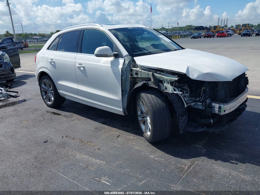 2017 Audi Q3 VIN WA1HCCFS7HR012829 IAAI salvage auction — RIGHT FRONT, Rebuildable (Florida), sold $175 on 2026-07-30 (photo 1)