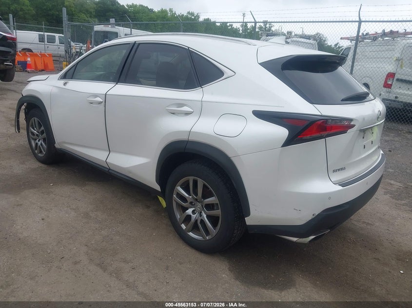 2016 Lexus Nx VIN JTJYARBZ8G2026549 IAAI salvage auction — FRONT END, Salvage - Greater Than 75% (Maryland), sold $5,700 on 2026-08-01 (photo 3)