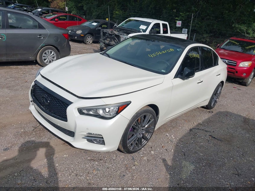 2017 Infiniti Q50 VIN JN1EV7AR5HM836469 IAAI salvage auction — FRONT END, Salvage Title, sold $1,550 on 2026-07-15 (photo 2)
