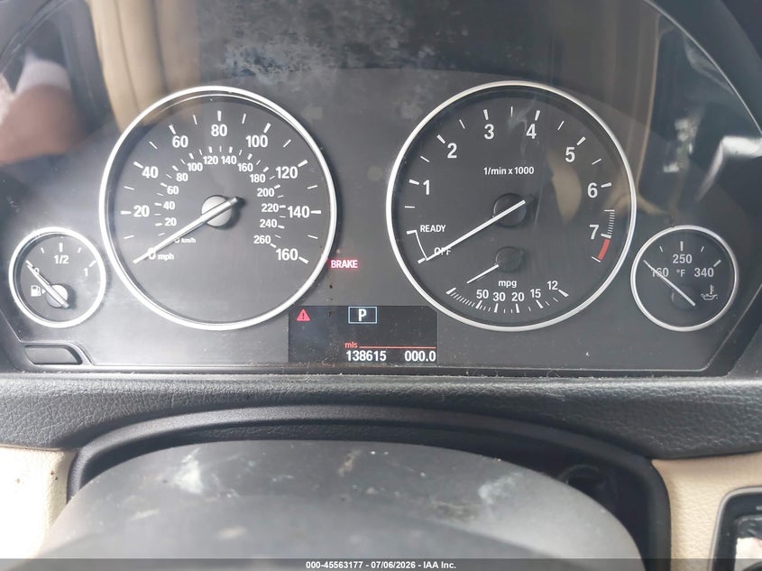 2013 BMW 3er VIN WBA3B1C52DK128493 IAAI salvage auction — NORMAL WEAR, Clear (Florida), sold $375 on 2026-07-30 (photo 7)