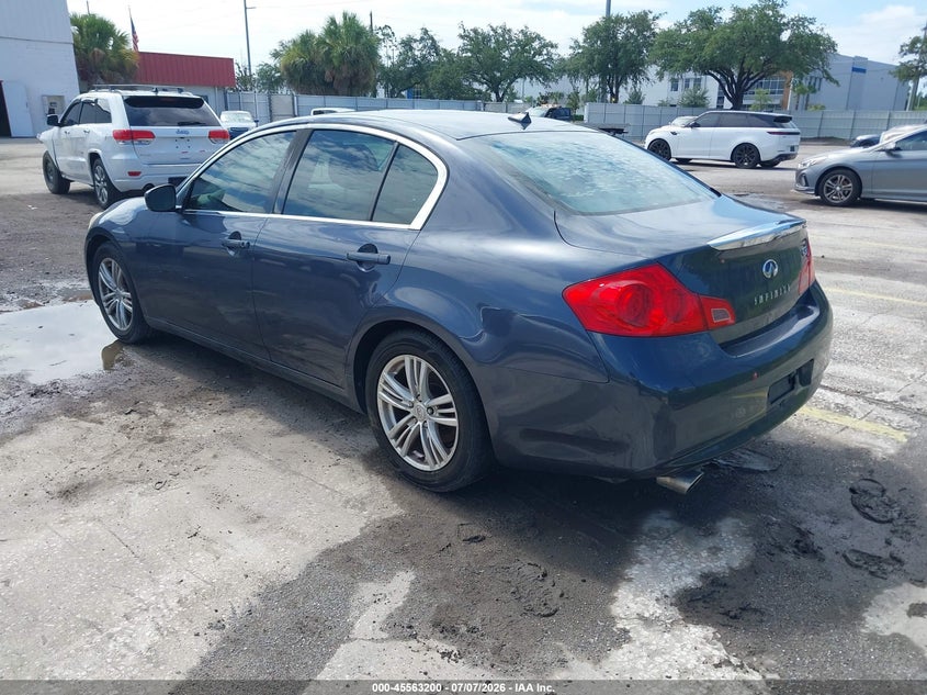 2011 Infiniti G37 VIN JN1CV6AP0BM503488 IAAI salvage auction — NORMAL WEAR, Clear (Florida), sold $475 on 2026-07-29 (photo 3)