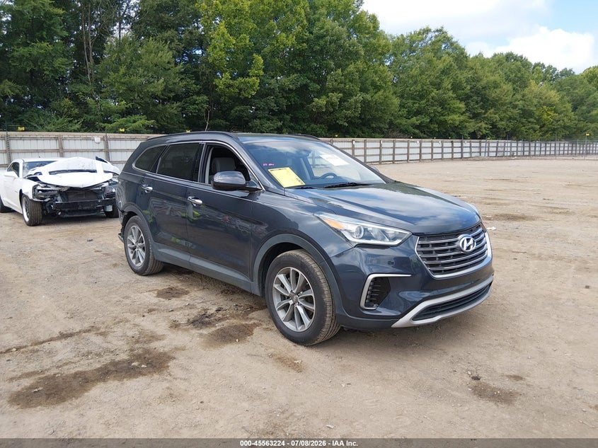 2018 Hyundai Santa fe VIN KM8SM4HF8JU267017 IAAI salvage auction — REAR END, Salvage Title, sold $3,050 on 2026-07-26 (photo 1)