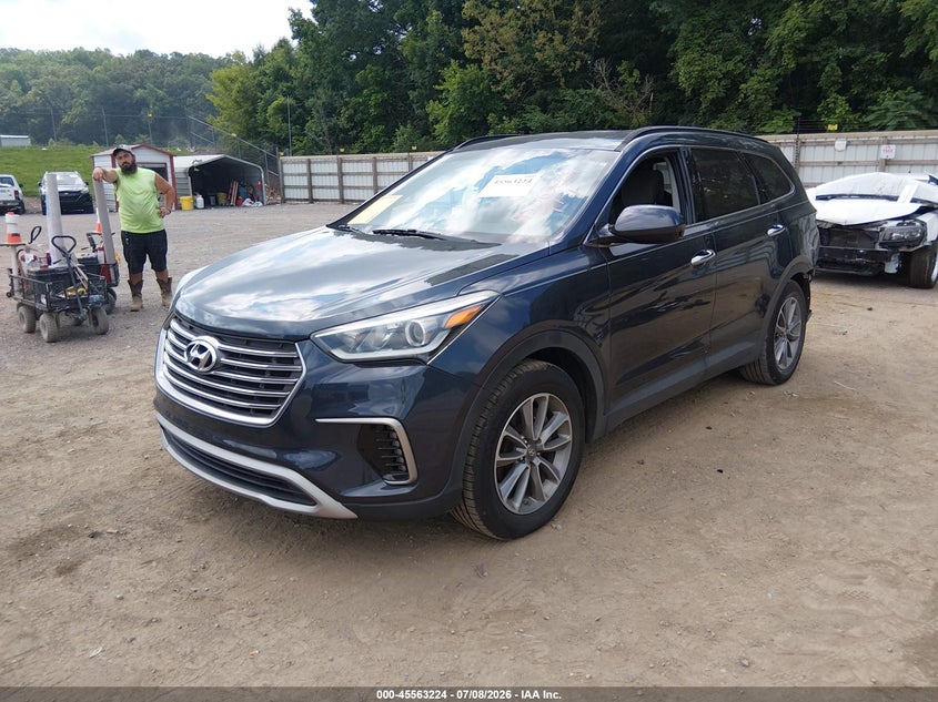 2018 Hyundai Santa fe VIN KM8SM4HF8JU267017 IAAI salvage auction — REAR END, Salvage Title, sold $3,050 on 2026-07-26 (photo 2)