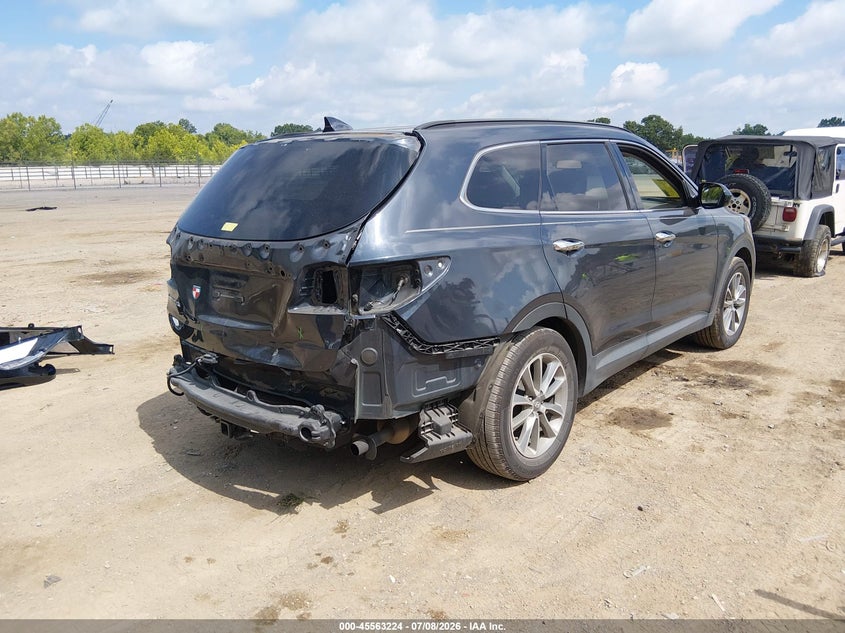 2018 Hyundai Santa fe VIN KM8SM4HF8JU267017 IAAI salvage auction — REAR END, Salvage Title, sold $3,050 on 2026-07-26 (photo 4)