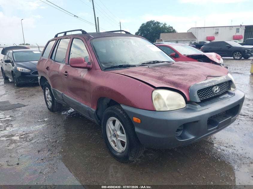 2003 Hyundai Santa fe VIN KM8SB12B93U451847 IAAI salvage auction — LEFT SIDE, Rebuildable (Florida), sold $275 on 2026-07-28 (photo 1)