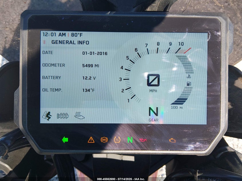 2020 Ktm VIN VBKV69409LM923835 IAAI salvage auction — FRONT END, Clear (Arkansas), sold $75 on 2026-07-29 (photo 7)