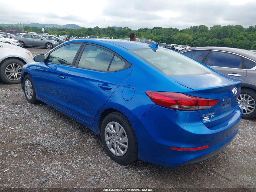 2017 Hyundai Elantra VIN KMHD74LF3HU350601 IAAI salvage auction — NORMAL WEAR, Clear (Tennessee), sold $25 on 2026-07-23 (photo 3)