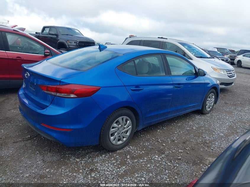 2017 Hyundai Elantra VIN KMHD74LF3HU350601 IAAI salvage auction — NORMAL WEAR, Clear (Tennessee), sold $25 on 2026-07-23 (photo 4)