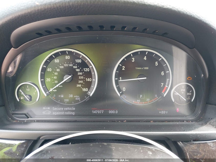2013 BMW 5 series VIN WBAFU7C51DDU70628 IAAI salvage auction — NORMAL WEAR, Clear (Maryland), sold $1,300 on 2026-07-30 (photo 7)