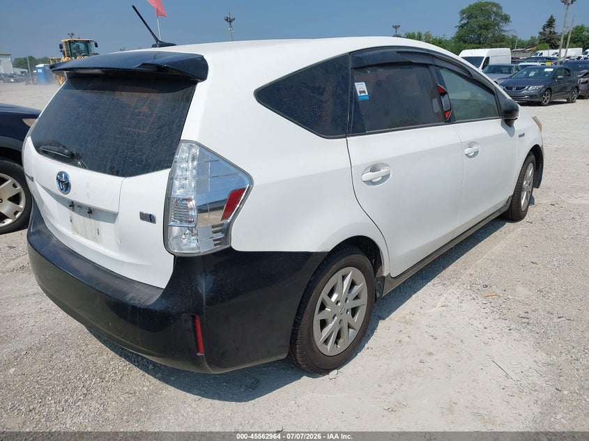 2013 Toyota Prius v VIN JTDZN3EU1D3222539 IAAI salvage auction — NORMAL WEAR, Clear (Illinois), sold $650 on 2026-07-28 (photo 4)