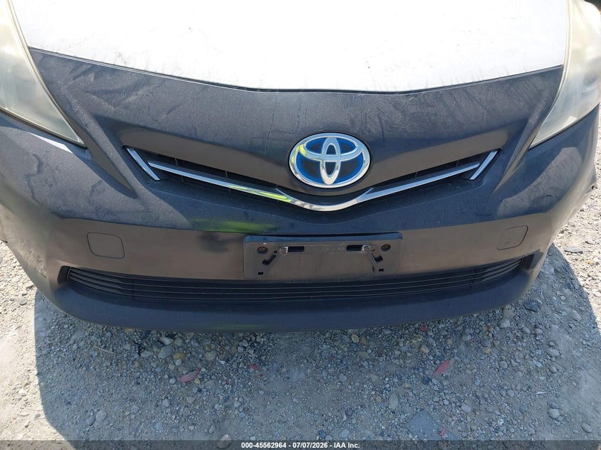 2013 Toyota Prius v VIN JTDZN3EU1D3222539 IAAI salvage auction — NORMAL WEAR, Clear (Illinois), sold $650 on 2026-07-28 (photo 6)
