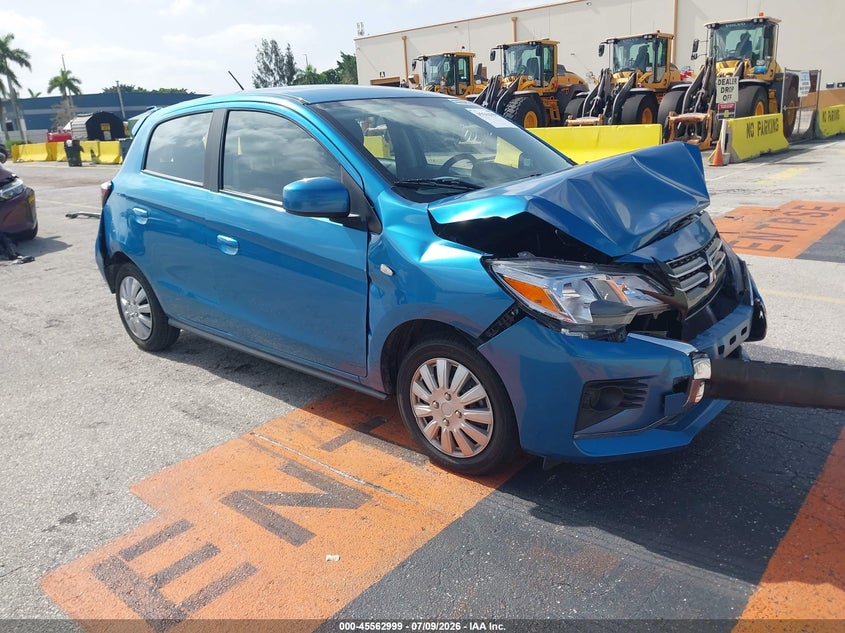 2024 Mitsubishi Mirage VIN ML32AUHJ9RH008318 IAAI salvage auction — FRONT & REAR, Certificate Of Destruction (Florida), sold $2,000 on 2026-07-16 (photo 1)