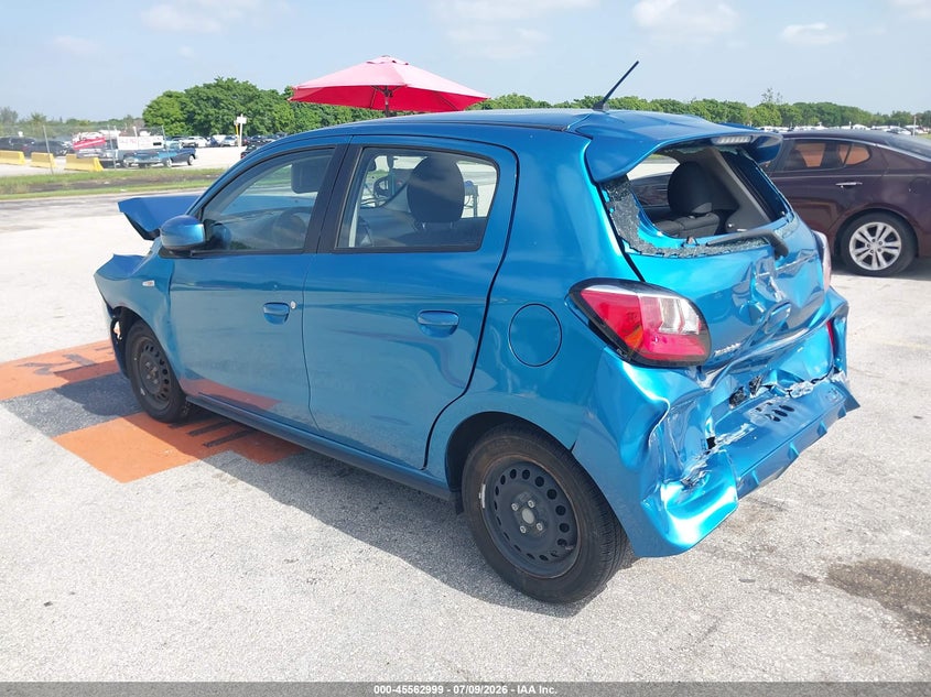 2024 Mitsubishi Mirage VIN ML32AUHJ9RH008318 IAAI salvage auction — FRONT & REAR, Certificate Of Destruction (Florida), sold $2,000 on 2026-07-16 (photo 3)