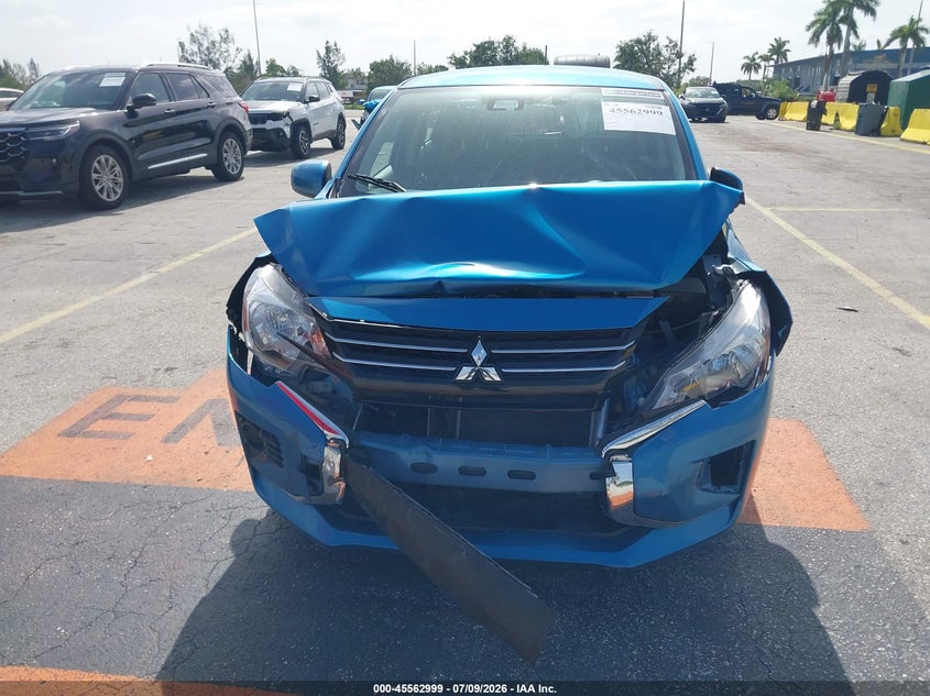 2024 Mitsubishi Mirage VIN ML32AUHJ9RH008318 IAAI salvage auction — FRONT & REAR, Certificate Of Destruction (Florida), sold $2,000 on 2026-07-16 (photo 6)