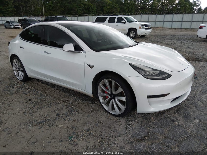 2018 Tesla Model 3 VIN 5YJ3E1EB2JF072643 IAAI salvage auction — SIDE, Salvage Title, sold $5,600 on 2026-07-25 (photo 1)