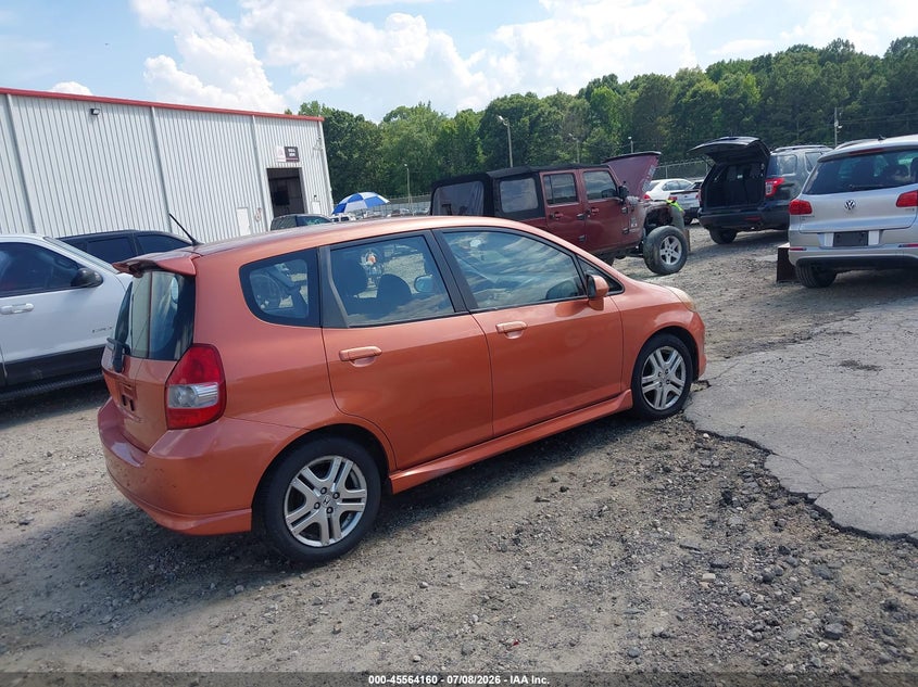 2007 Honda Fit VIN JHMGD38637S055505 IAAI salvage auction — NORMAL WEAR, Repossession Paperwork (Georgia), sold $25 on 2026-07-30 (photo 4)