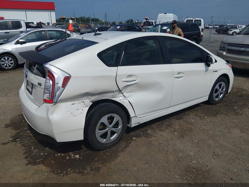 2013 Toyota Prius VIN JTDKN3DU4D1720930 IAAI salvage auction — RIGHT SIDE, Salvage (Arkansas), sold $2,050 on 2026-07-29 (photo 4)