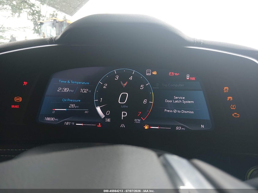2022 Chevrolet Corvette VIN 1G1YB2D48N5115907 IAAI salvage auction — LEFT SIDE, Salvage Title, sold $40,225 on 2026-08-27 (photo 7)