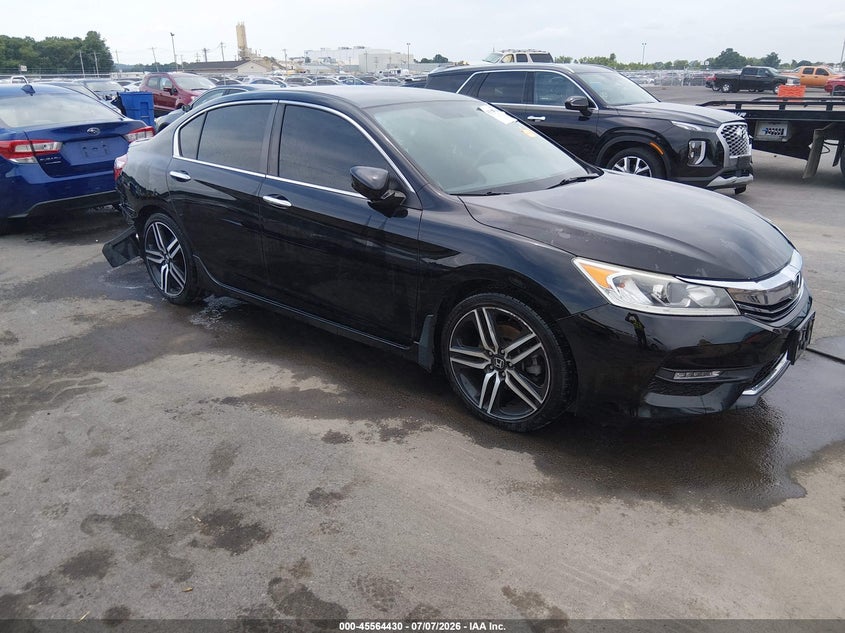 2017 Honda Accord VIN 1HGCR2F17HA090530 IAAI salvage auction — SIDE, Salvage Title, sold $3,850 on 2026-08-01 (photo 1)